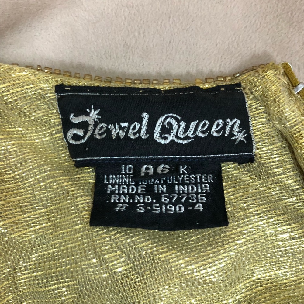 Vintage Gold Beaded Gown - Picture 6 of 8